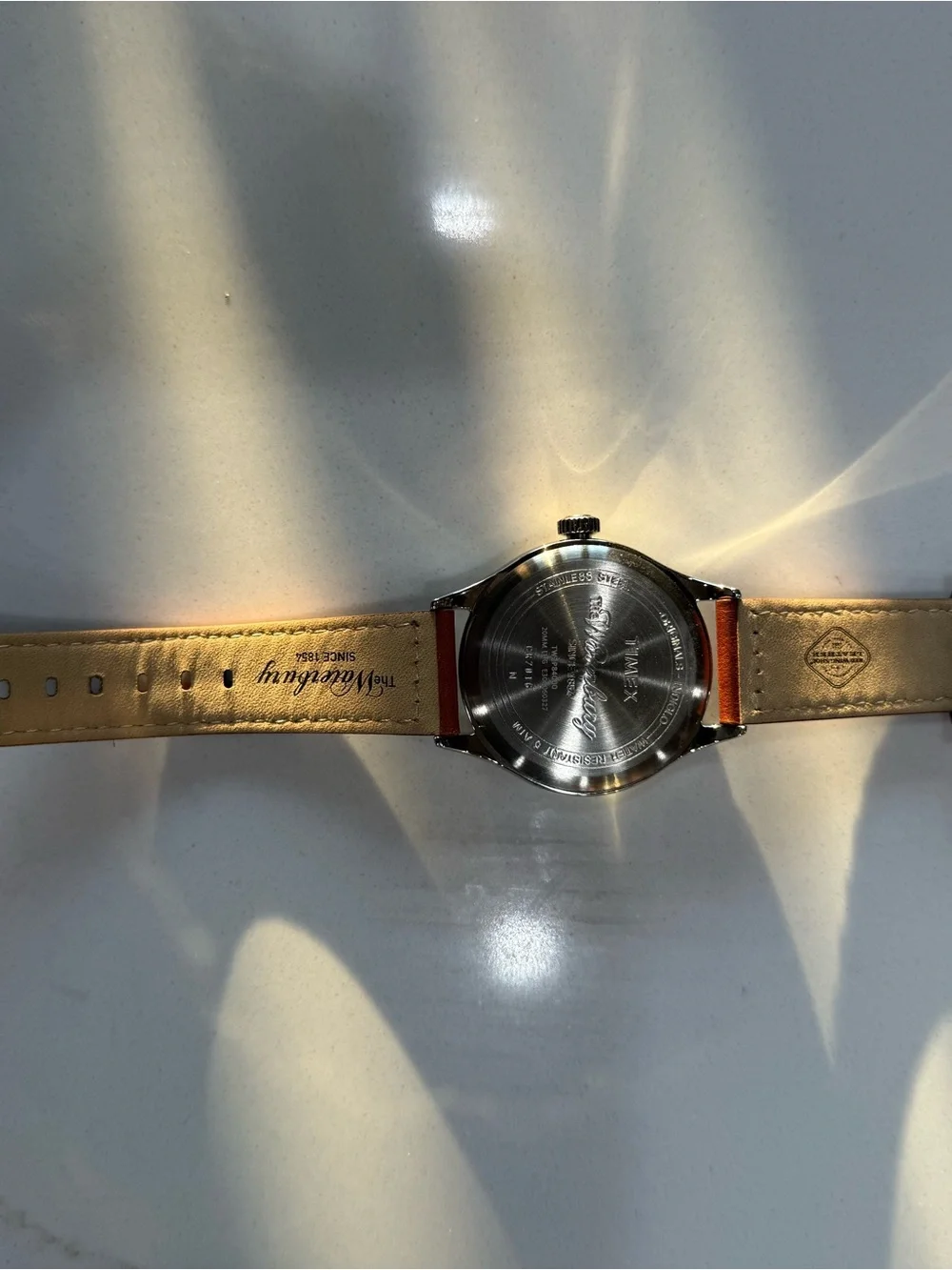 Timex Waterbury Heritage Men's Black Dial Indiglo Brown Leather Watch TW2P84000
